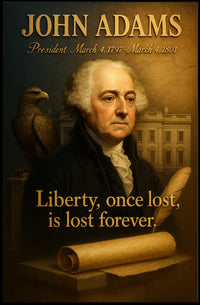 John Adams Vintage Patriotic Historical or Presidential Poster PosterGoat