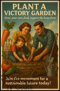 Victory Garden WWII Patriotic Community Propaganda Poster