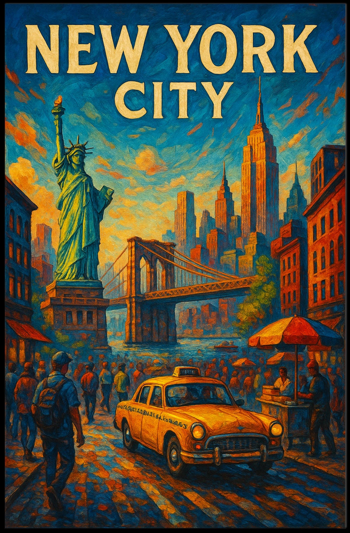 New York City Iconic Landmarks Poster