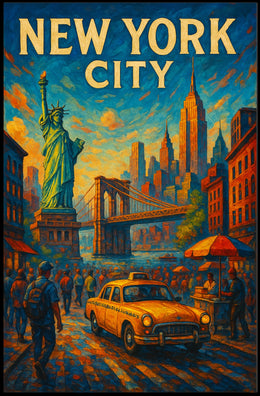 New York City Iconic Landmarks Poster