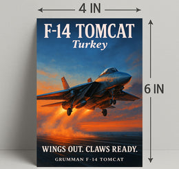 F-14 Tomcat Wings Out, Claws Ready Poster PosterGoat