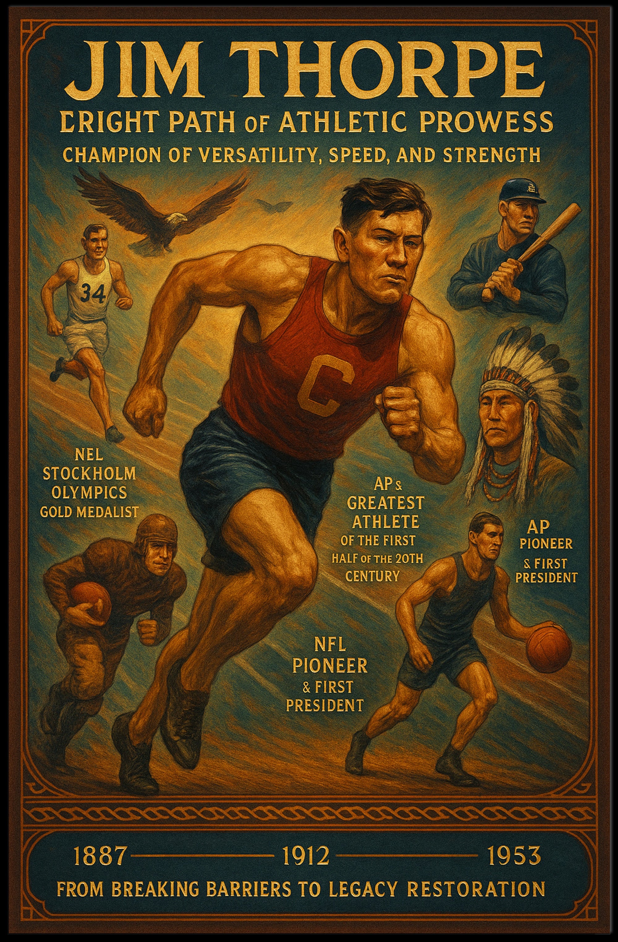 Celebrating Jim Thorpe's Legacy Poster