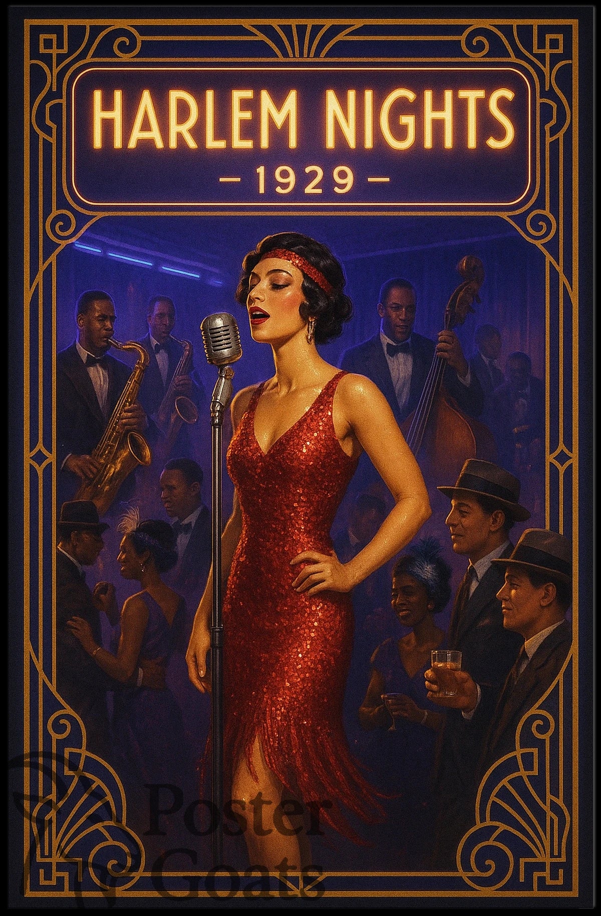 Harlem Nights Jazz Age Music or Concert Poster
