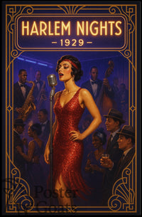 Harlem Nights Jazz Age Music or Concert Poster