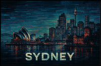 Sydney Skyline at Night Poster