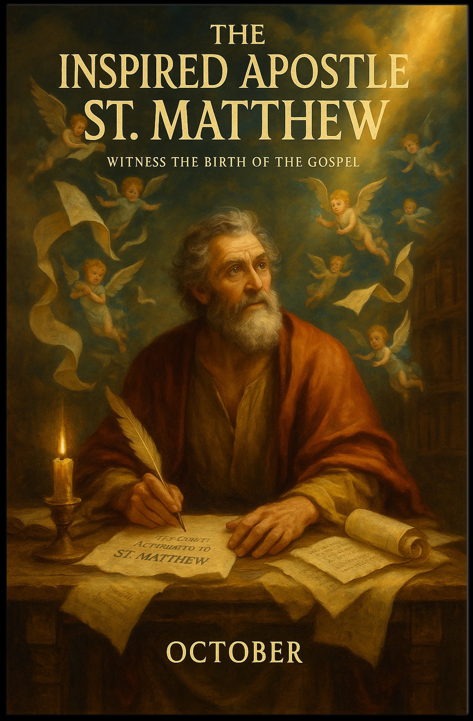 The Inspired Apostle St. Matthew Poster