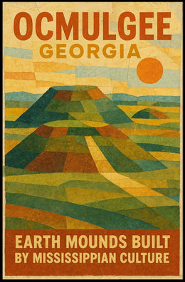 Ocmulgee Earth Mounds Poster