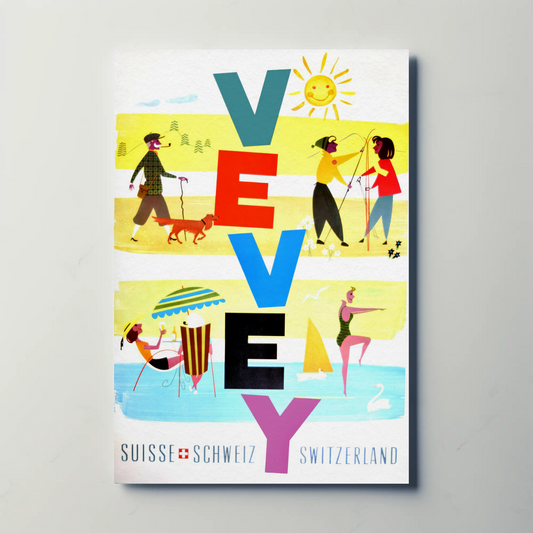 Vevey Vintage Poster Switzerland Activities