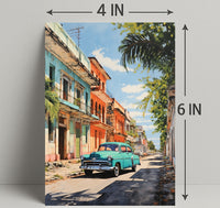 Vintage Vibes On A Sunny Street Vintage Poster