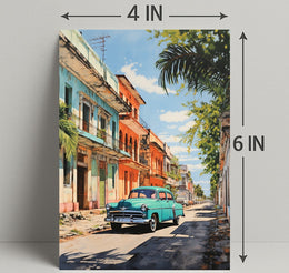 Vintage Vibes On A Sunny Street Vintage Poster