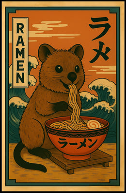 Quokka Ramen Delight Poster