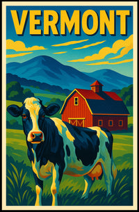 Vermont Countryside Charm Poster