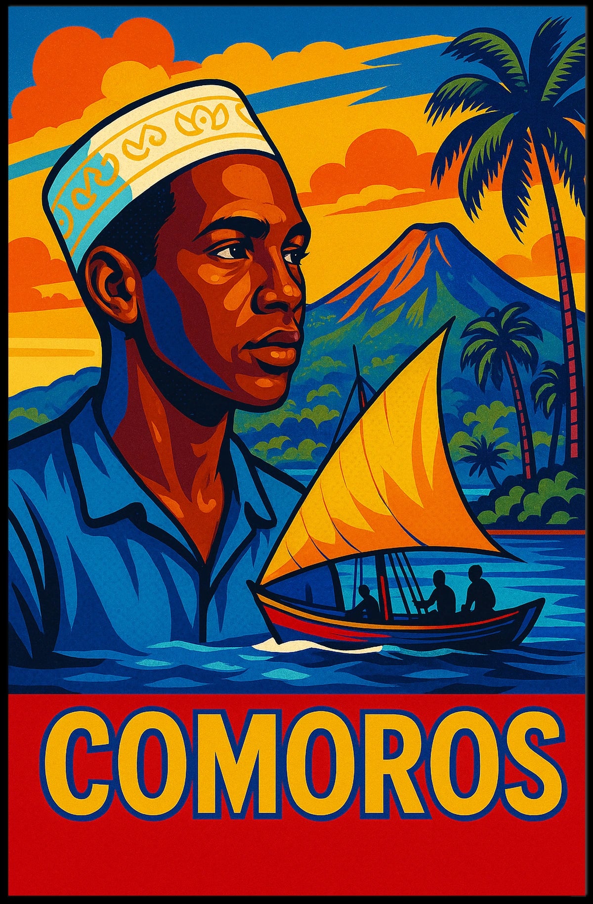Comoros Vibrant Island Life Poster