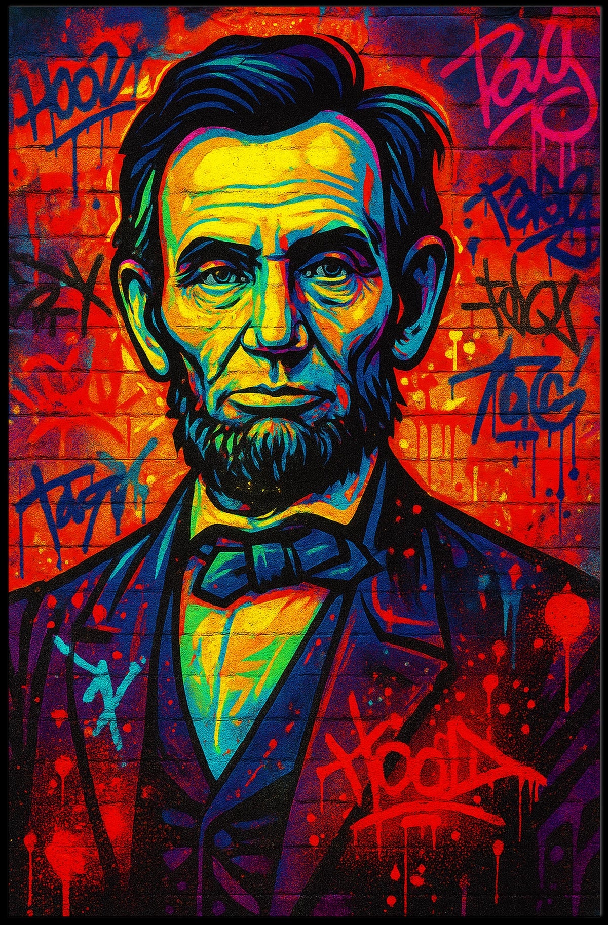 Vibrant Tribute To A Historical Figure Poster