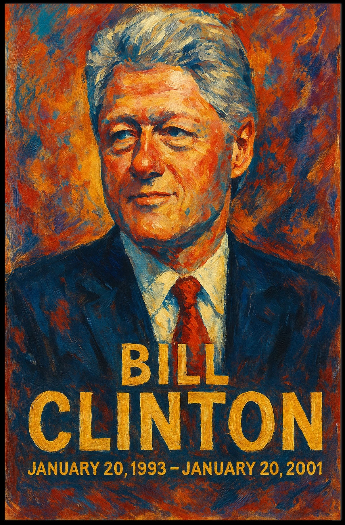 Bill Clinton Presidential Term Poster