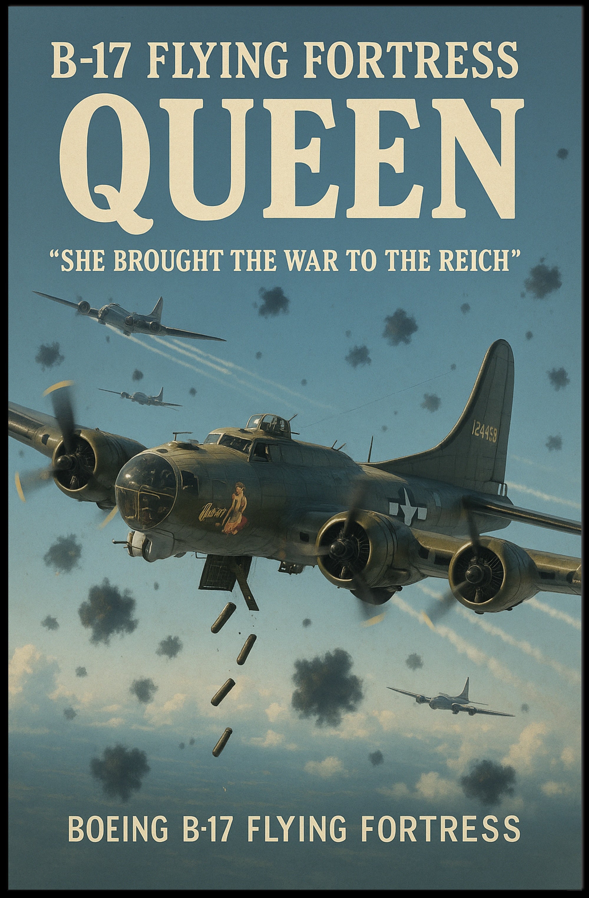 Boeing B-17 Flying Fortress WWII-Bomber Poster