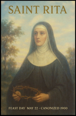 Saint Rita Feast Day Poster