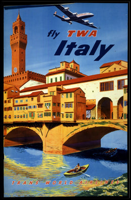 Fly Twa To Italy Poster