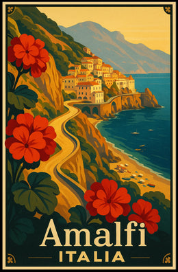 Amalfi Coast Italia Poster