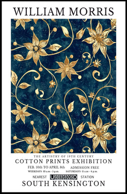 William Morris 19th Century Cotton Prints Poster