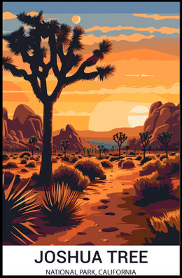 Joshua Tree National Park Vintage Travel Poster