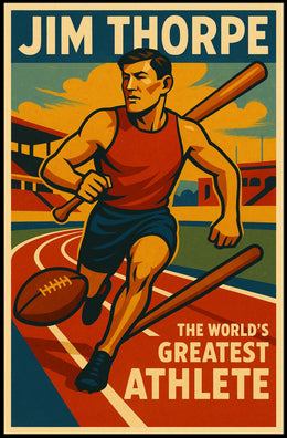 Jim Thorpe Legendary Athlete Poster