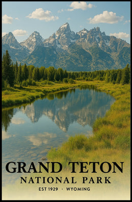 Grand Teton National Park Scenic Poster Print