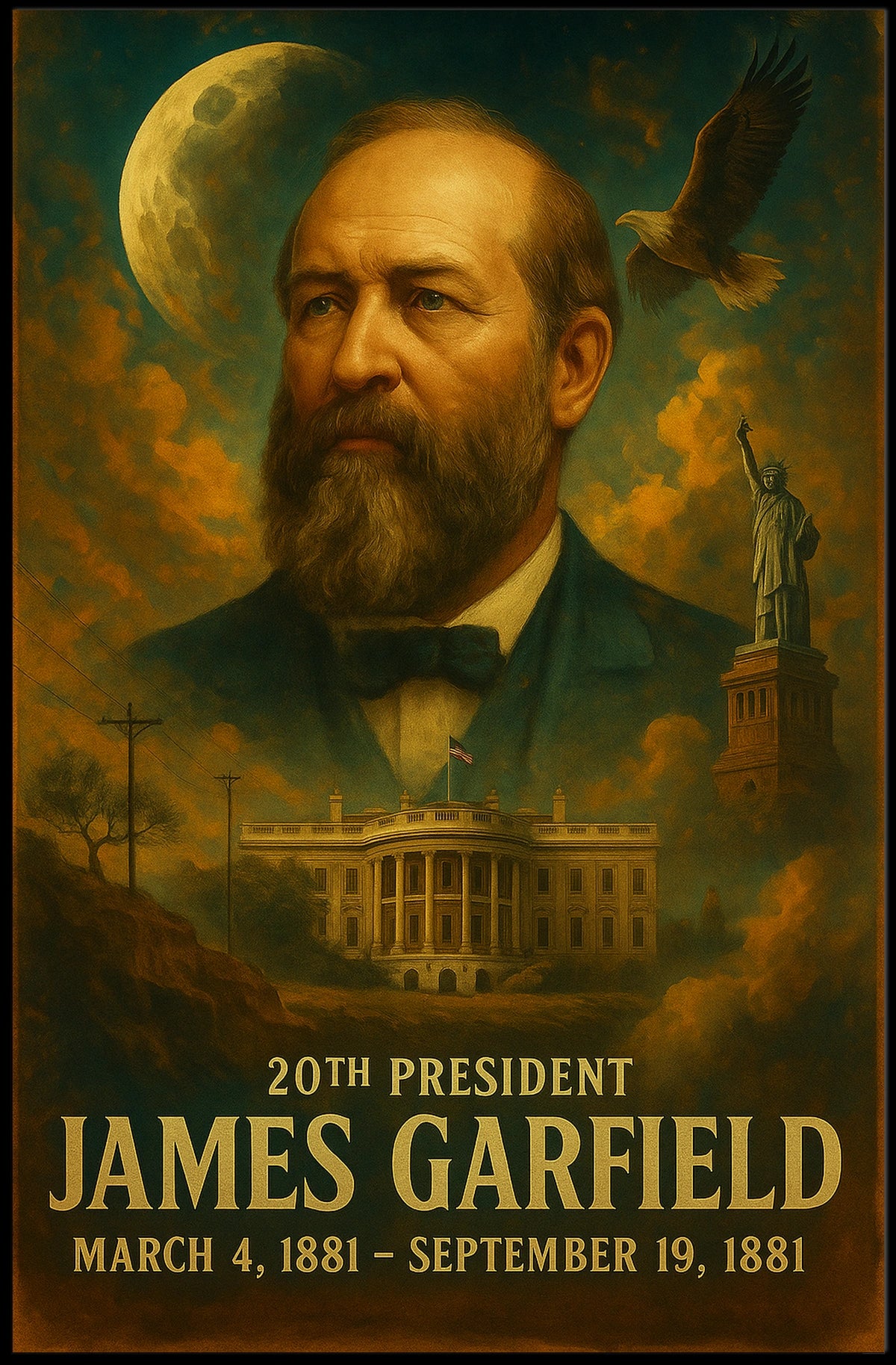 James Garfield 20Th President Poster