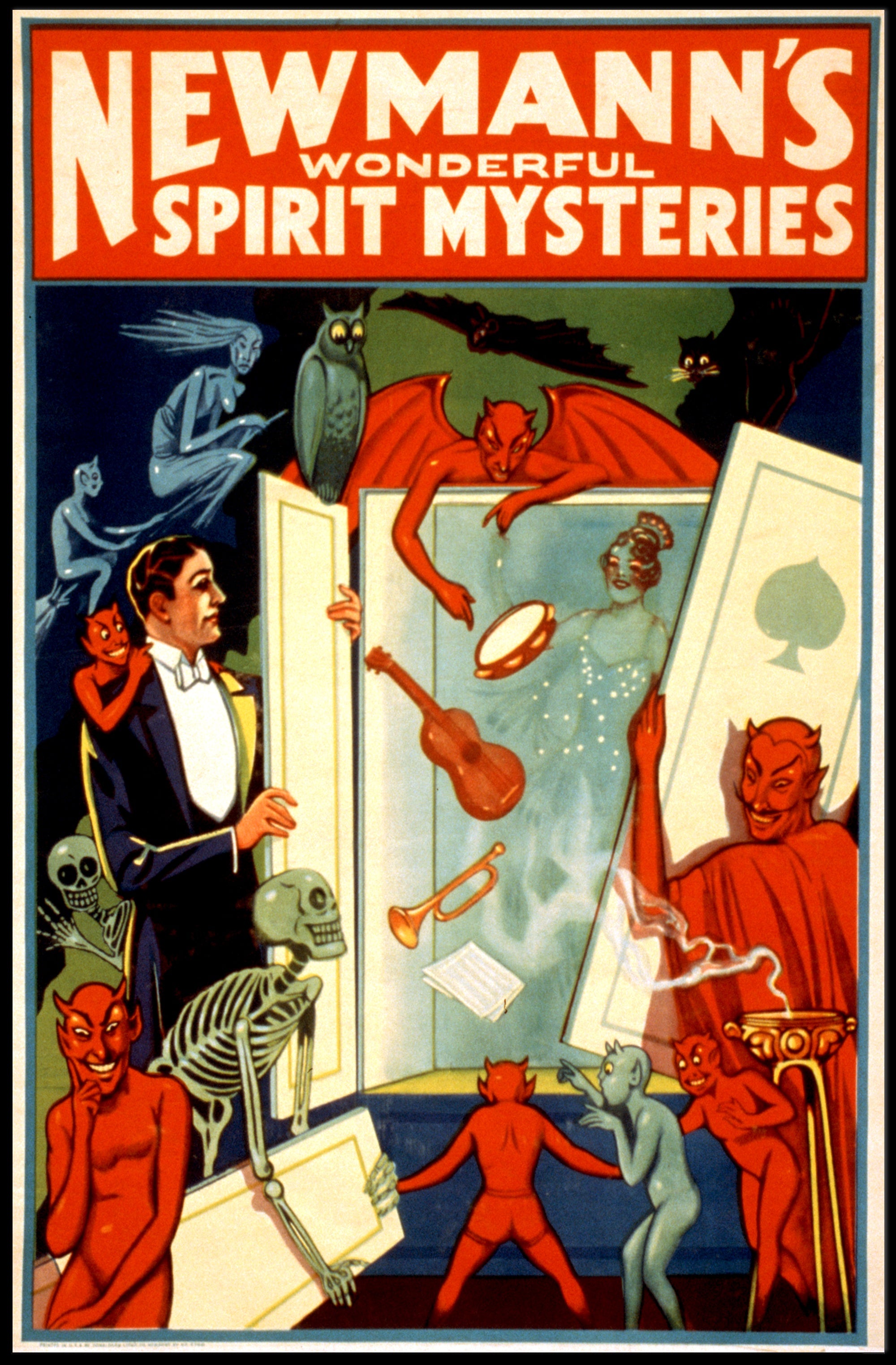 Vintage Magic Show Poster with Mysterious Supernatural Theme Poster