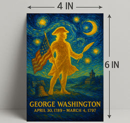 George Washington Patriotic Vintage Historical Poster