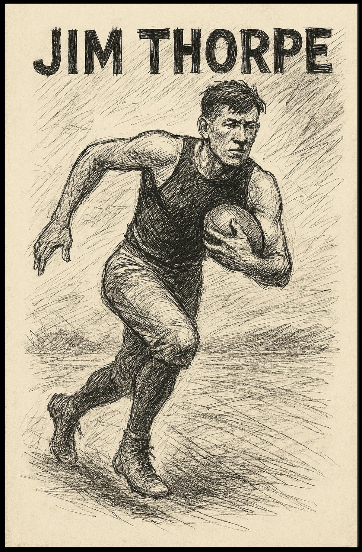 Jim Thorpe Athletic Legend Poster