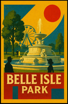 Belle Isle Vintage Travel Art Poster