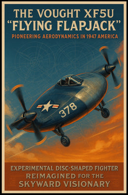The Vought Xf5U Flying Flapjack Poster
