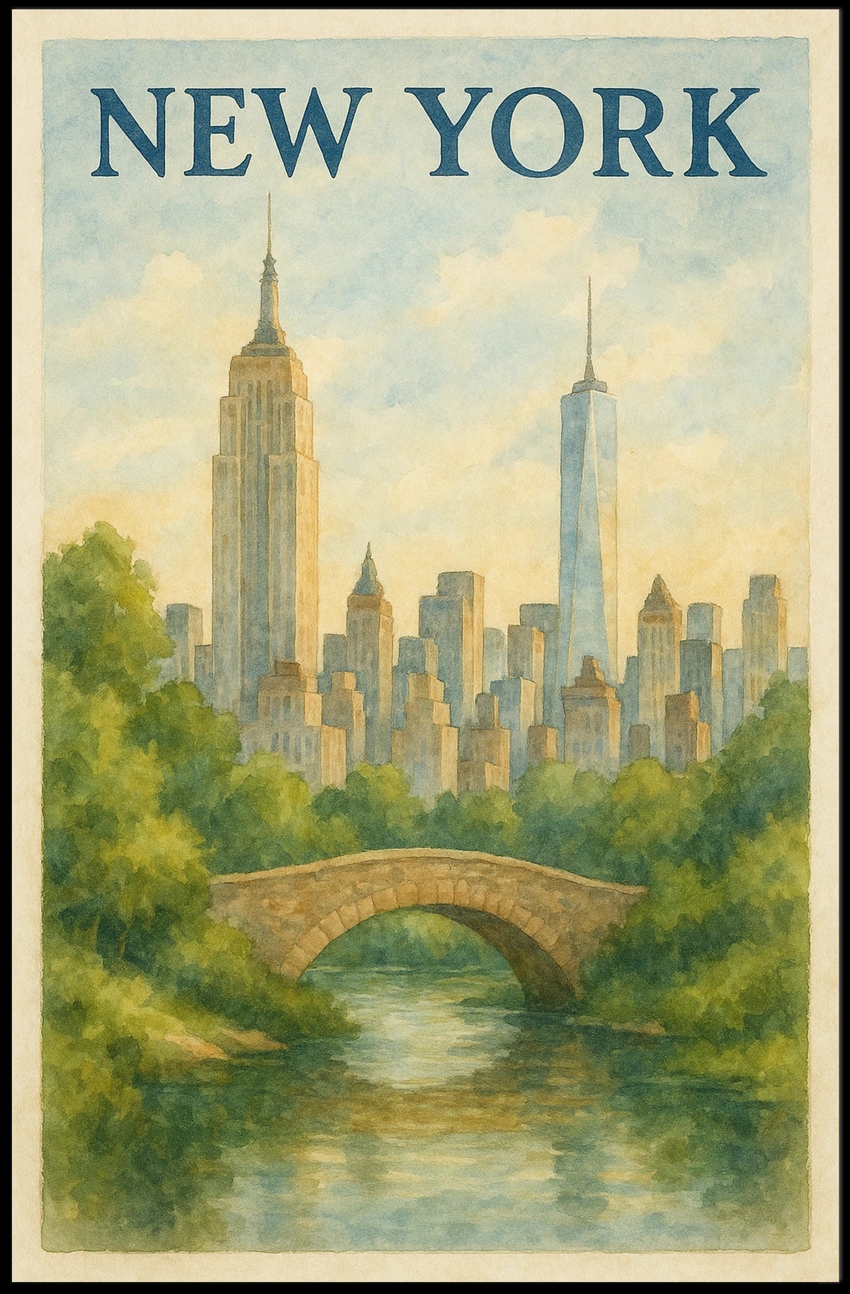 New York Cityscape Poster