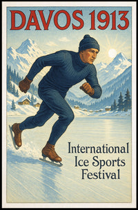 Davos 1913 International Ice Sports Festival Poster PosterGoat