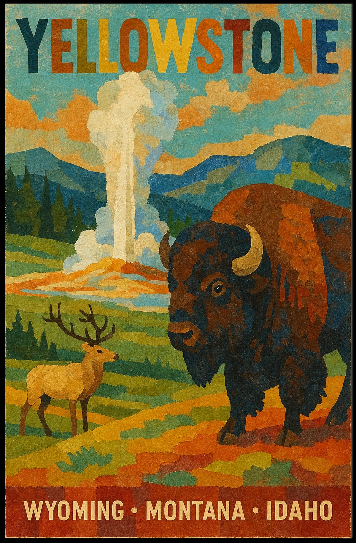 Yellowstone National Park Poster
