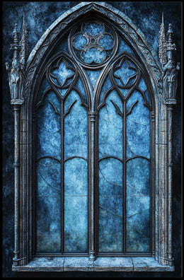 Gothic Window Elegance Poster