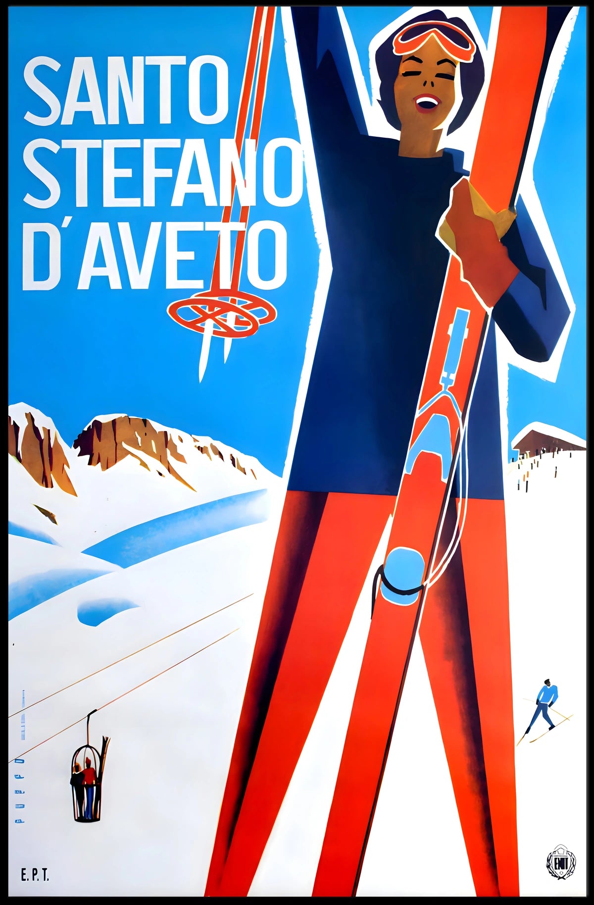 Santo Stefano dAveto Ski Poster