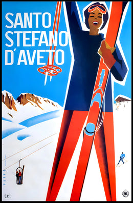 Santo Stefano dAveto Ski Poster