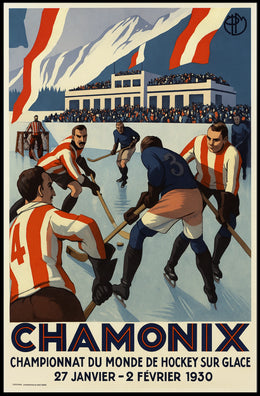 Chamonix Ice Hockey World Championship Poster