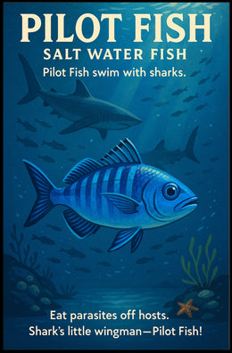 Pilot Fish Sharks Little Wingman Poster