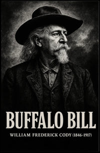 Buffalo Bill Illustrated Art Print Cultural or Heritage Poster