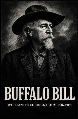 Buffalo Bill Illustrated Art Print Cultural or Heritage Poster