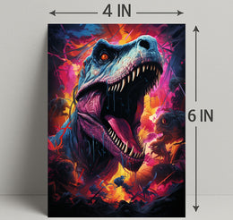 Roaring Prehistoric Fury Poster PosterGoat