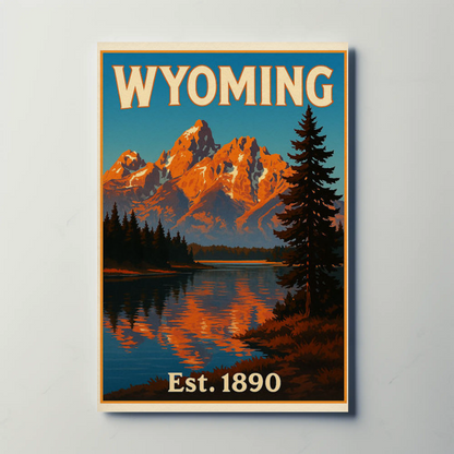 Grand Teton National Park Wyoming Scenic Nature Travel Poster