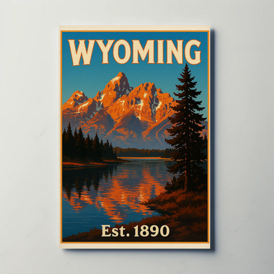 Grand Teton National Park Wyoming Scenic Nature Travel Poster