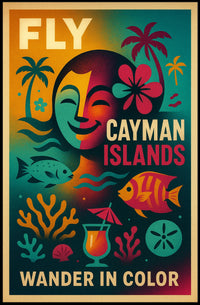 Wander in Color - Cayman Islands Poster