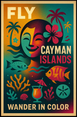 Wander in Color - Cayman Islands Poster