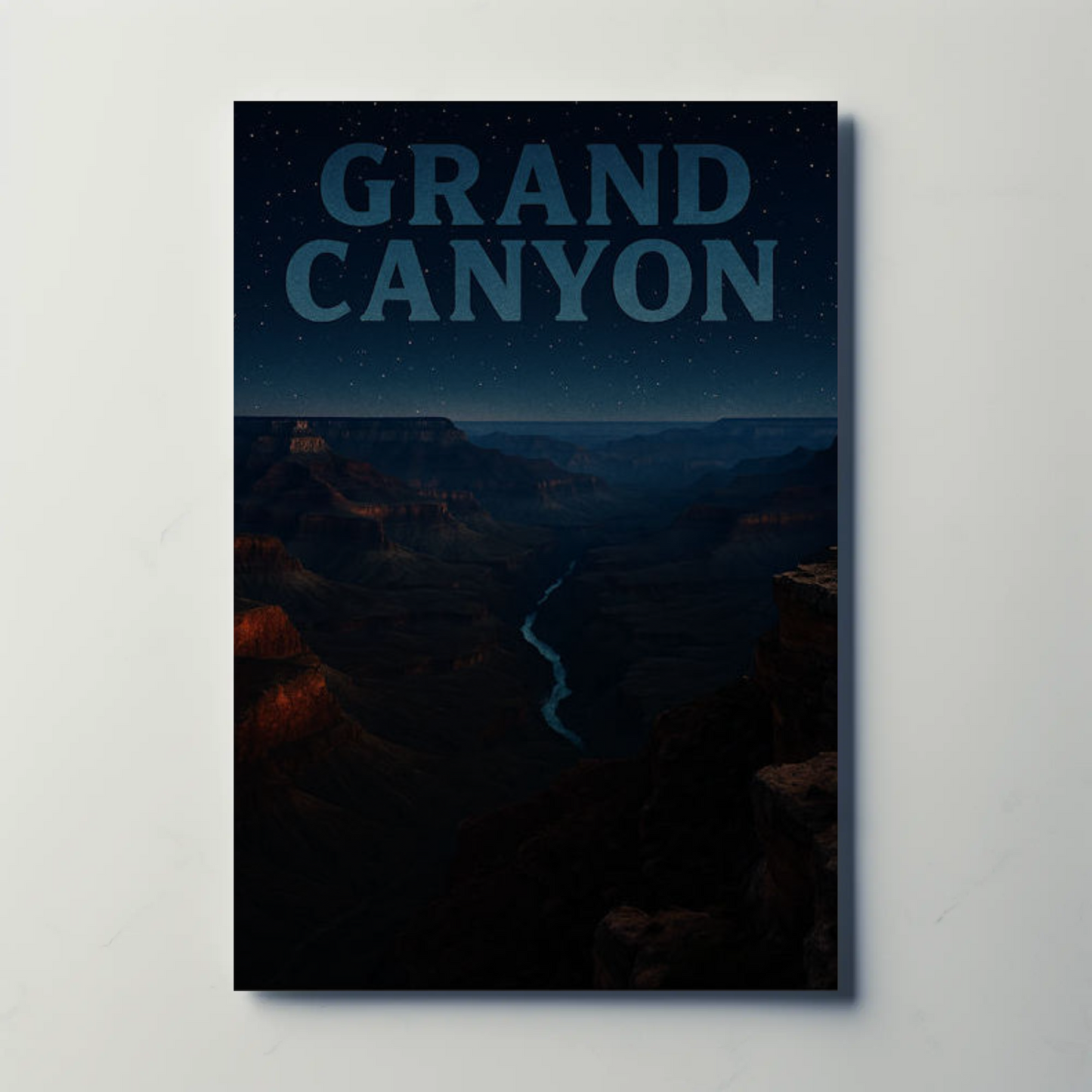Grand Canyon Under Starry Sky Travel Poster