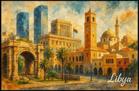 Libya Heritage Modernity Scenic Travel Photography Poster